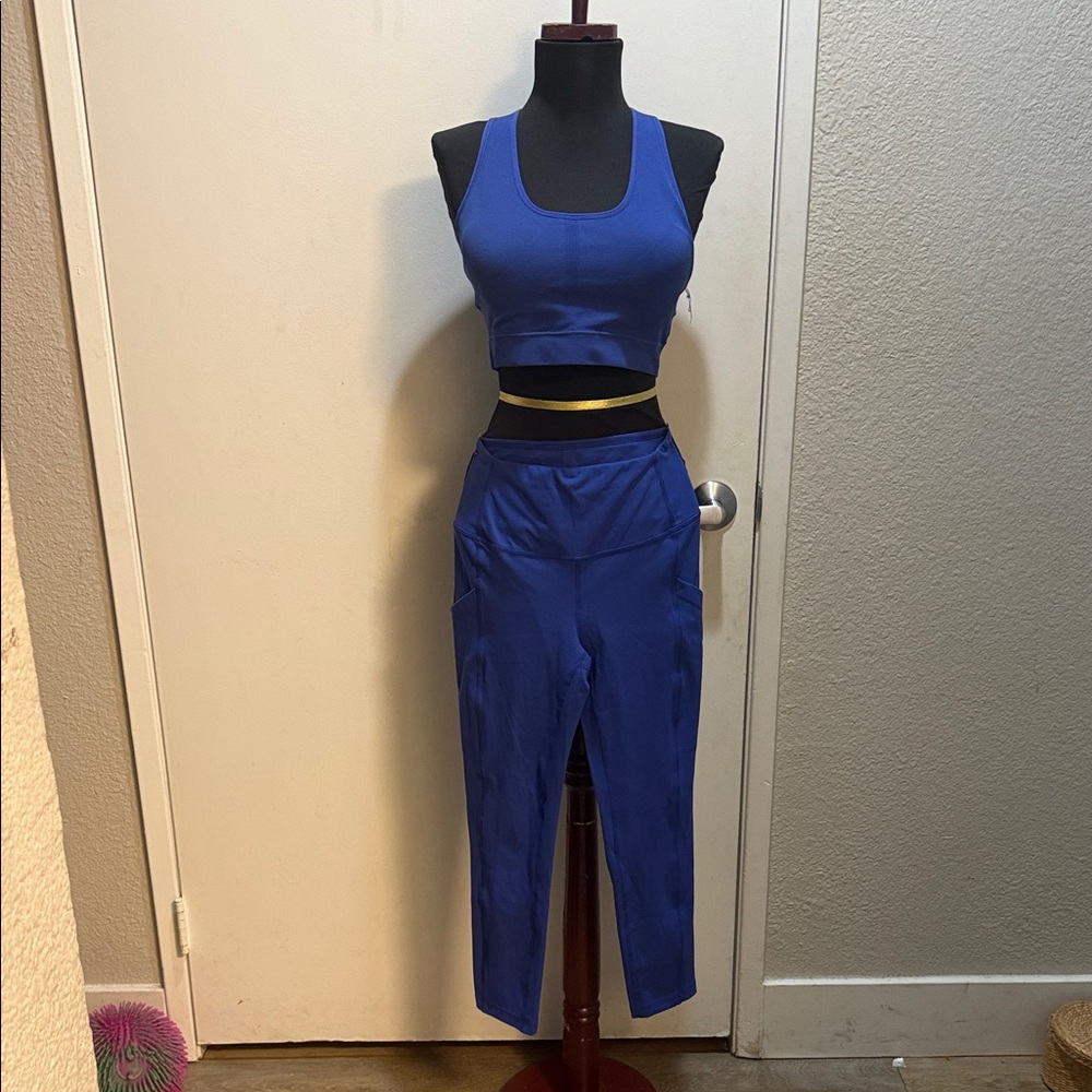 32 Degrees Royal Blue Cropped Set